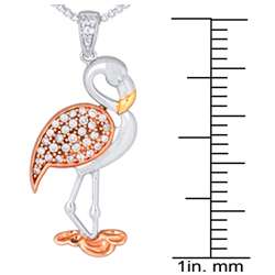 Sterling Silver 1/5ct TDW Diamond Flamingo Necklace (H I, I3 