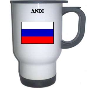  Russia   ANDI White Stainless Steel Mug 