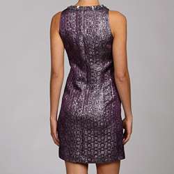Maggy London Metallic Brocade Dress  Overstock