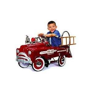  Sad Face Deluxe Fire Truck Pedal Car: Toys & Games