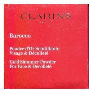 Clarins Paris Barocco Gold Shimmer Powder for Face & Décolleté 1.2 