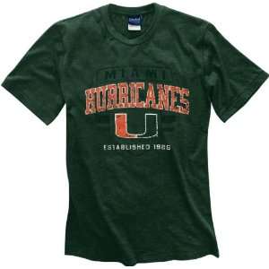 Miami Hurricanes Forest Router Heathered Tee  Sports 