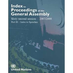  Index to Proceedings of the General Assembly 2007 2008 