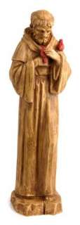 St. Francis Religious Outdoor Garden Statue Wood Look 33171263776 