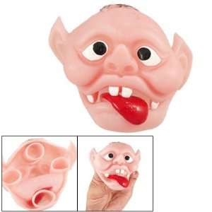   Four Finger Black Hair Clown Head Style Rubber Mask Toy: Toys & Games
