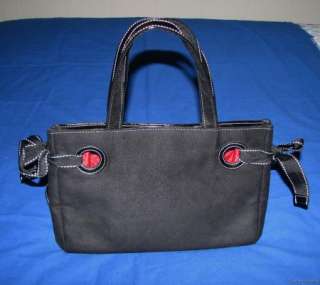 Black Suede Patent VICTORIAS SECRET Handbag Purse NWOT  