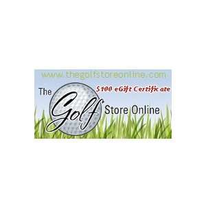  The Golf Store Online   Gift Certificate: $100.00 