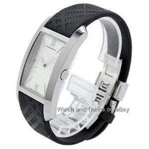   HERITAGE BLACK CHECK LEATHER BAND MENS UNISEX WATCH BU1082 NEW  