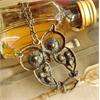 Vintage Colorful Owl crystals pendant Necklace SN0088  