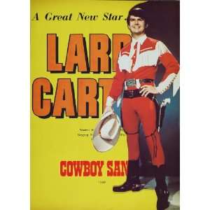 1967 Ad Larry Cartell Cowboy Santa Glenolden Records   Original Print 