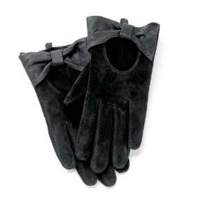   Hat Company Womens Black Suede Gloves Warm Winter 