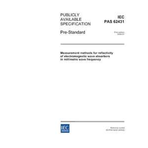  IEC/PAS 62431 Ed. 1.0 en2005, Measurement methods for reflectivity 