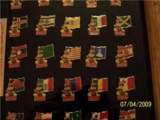COCA COLA COKE 1984 OLYMPIC 150 FLAG PIN SET SERIES L E  