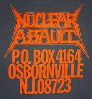 NUCLEAR ASSAULT Vintage Concert SHIRT 80s Tour T RARE ORIGINAL 1987 