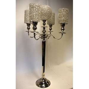  Candelabra with Crystal Ball & Cylinders