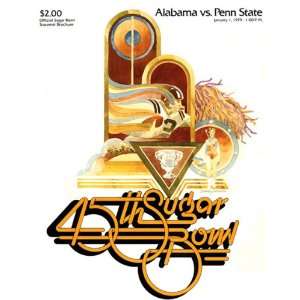   Game Day Program Cover Art   PENN STATE (H) VS ALABAMA 1979 SUGAR BOWL