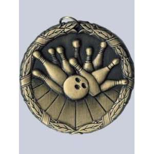  Award Medals Quick Ship Bowling Medal (Neck Ribbon 
