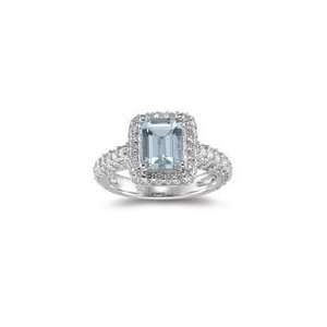  1.12 Cts Diamond & 1.46 Cts Sky Blue Topaz Ring in 14K 