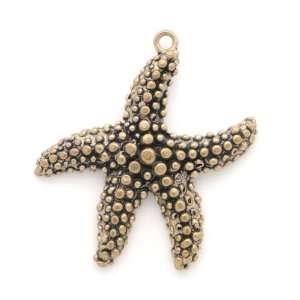  Beautiful Detailed Bronze Starfish Charm Jewelry