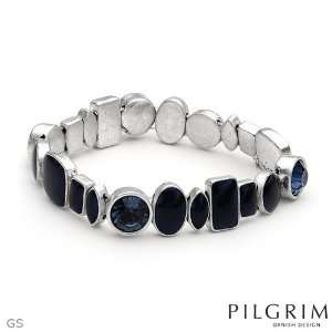 PILGRIM Skanderborg, Denmark Enamel Crystal Ladies Bracelet. Length 7 
