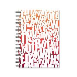  Pierre Belvedere Small Wire O Notebook, Alphabet, Red 