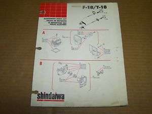 96) Shindaiwa Parts List Manual F18 T18 Brush Cutter  