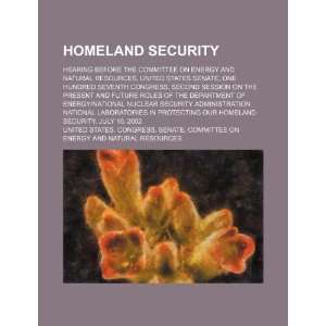  Homeland security hearing before the Committee on Energy 