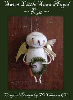 Primitive Sweet Little Snow Angel Pattern & Kit~ 5 1/2  
