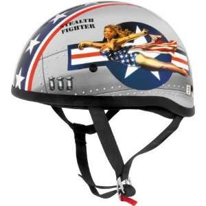 Skid Lid Leathal Threat Designs Low Profile Motorcycle Half Helmet (8 