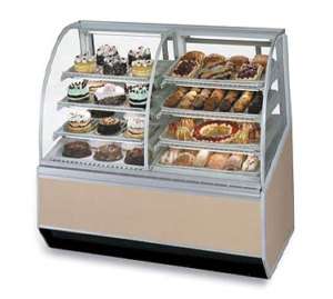 SN773SC Federal Half Refrigerated and Dry Bakery Display Case, Curved 