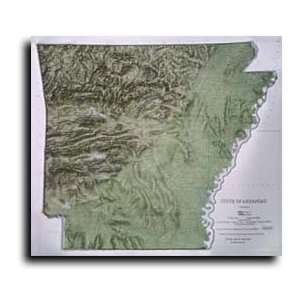  Arkansas Topographic Relief Map: Everything Else