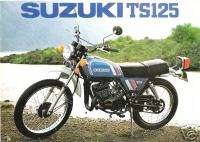 1979 Suzuki TS125 Sales Brochure Suzuki TS 125N RARE  