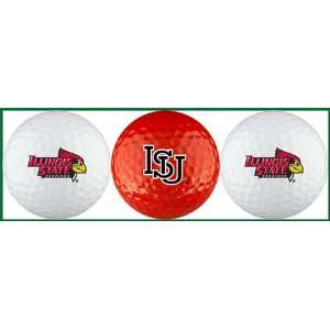 Illinois Fighting Illini Golf Balls 3 Piece Gift Set with NCAA College 