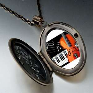  Music Piano Cello Photo Pendant Necklace Pugster Jewelry