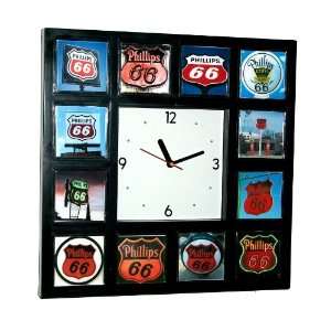 Phillips 66 Gas Oil Sign Collection Wall or desk clock