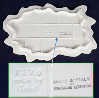 CERAMICHE LEONARDO ITALY Ceramic~Garlic Bulbs FLORAL~Serving Plate 