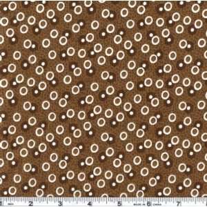  45 Wide Washtub Seven Sisters Circles Brown Fabric By 