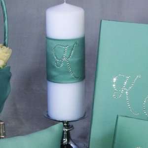  Crystal Monogram Wedding Unity Candle   Available in 14 