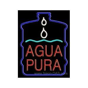  Agua Pura Neon Sign 31 x 24