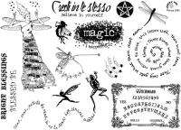 ITS MAGICK! Fairy witchy Unmounted rubber stamps SHEET  