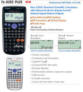 NEW Casio Scientific Calculator FX 82ES Plus White  