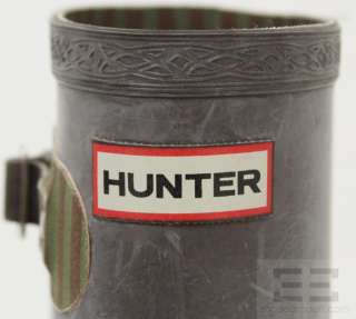Hunter Festival Tall Grey Wellington Rain Boots Size 4  