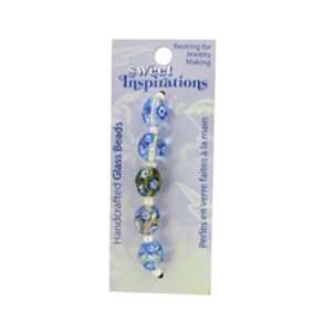  Monets Garden glass beads (Wholesale in a pack of 30 