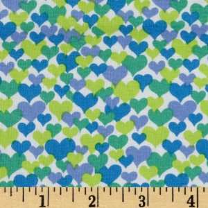   Hearts Lime/Violet Fabric By The Yard: Arts, Crafts & Sewing