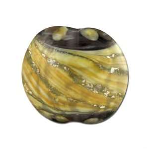    18mm Black with Tan and Gold Disc Bead: Arts, Crafts & Sewing