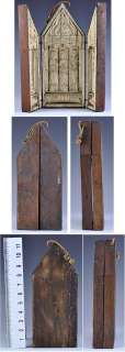 VERY OLD 11th 18th cent ROMANESQUE BONE & WOOD TRIPTYCH  