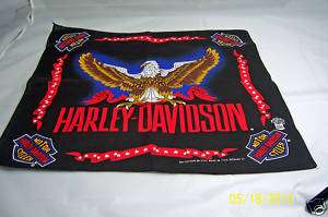 Harley Davidson® ~ Bandana ~ Eagle/Red Border ~ NEW  