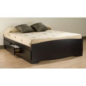   6200 Black Sonoma Collection Queen Size Platform Storage Bed in Black