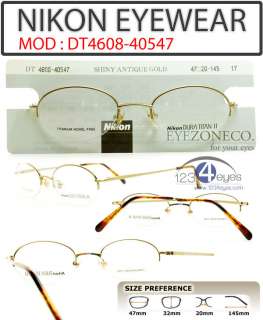 EyezoneCo​ NIKON Titanium DURATITAN Eyeglass DT4608 405  