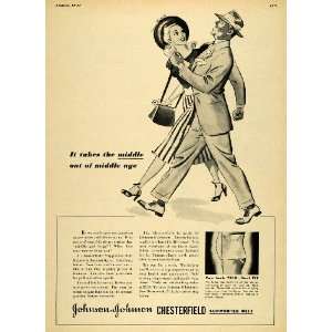   Johnson Belt Trim Weight Fitness   Original Print Ad